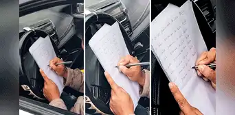 Policía de PERÚ sorprende al dar ejemplar castigo a chofer infractor: “No debo pasarme la luz roja”