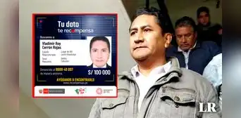 Vladimir Cerrón: Ministerio del Interior ofrece S/100.00 de recompensa por su ubicación Vladimir Cerrón: Ministerio del Interior ofrece S/100.00 de recompensa por su ubicación