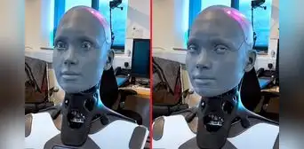 Ameca, el robot más avanzado del mundo, cuenta un extraño chiste a su creador y se hace viral