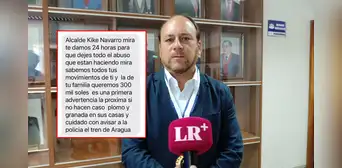 Chiclayo: alcalde de Pimentel denuncia que es víctima de extorsión y le piden S/300.000 Chiclayo: alcalde de Pimentel denuncia que es víctima de extorsión y le piden S/300.000