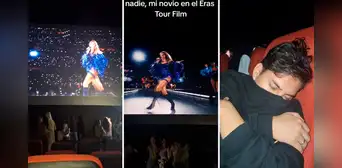 Joven va con su novio al cine para ver película de Taylor Swift, pero él se queda dormido Joven va con su novio al cine para ver película de Taylor Swift, pero él se queda dormido