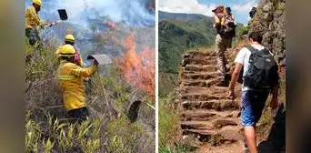 Machu Picchu: cierran ruta de los caminos del inca tras incendio forestal Machu Picchu: cierran ruta de los caminos del inca tras incendio forestal