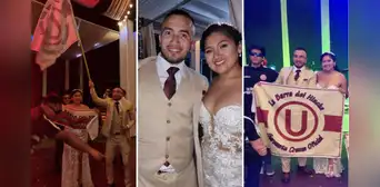 Peruana sorprende a su esposo con barra de la 'U' en el día de su boda: hinchas cremas de corazón Peruana sorprende a su esposo con barra de la 'U' en el día de su boda: hinchas cremas de corazón