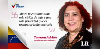 ENTREVISTA | Tamara Adrián: "La diferencia entre mi candidatura y las otras es que en la mía no hay ofrecimientos populistas"
