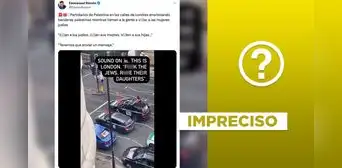 Video de caravana de autos con la bandera de Palestina gritando frases antisemitas no es actual Video de caravana de autos con la bandera de Palestina gritando frases antisemitas no es actual