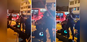 The Weeknd peruano ofrece espectacular show en plena calle y usuarios bromean: “Para él sí me alcanza”