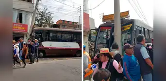 Arequipa: 49 heridos, entre escolares y adultos, dejó el choque de bus contra poste
