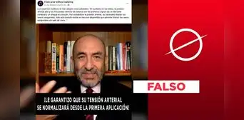 Video falsificó la imagen de Elmer Huerta para promover supuesto fármaco "contra la hipertensión" Video falsificó la imagen de Elmer Huerta para promover supuesto fármaco "contra la hipertensión"