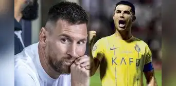 La inédita reacción de Messi al ver a un niño que posó con él con la camiseta de Cristiano Ronaldo