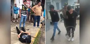 Vecinos frustran asalto a mano armada y detienen a delincuente en San Martín