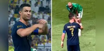 Cristiano Ronaldo 'pidió' cambio de árbitro y mandó a callar a hinchas que le cantaron "Messi"