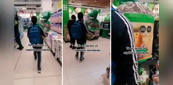 Peruano camina con panetón gigante en supermercado y usuarios afirman: “Gran espíritu navideño” Peruano camina con panetón gigante en supermercado y usuarios afirman: “Gran espíritu navideño”