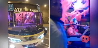 Chofer impacta con decoración de bus y disfraz del Guasón por las calles de Lima: “No sé si subir” Chofer impacta con decoración de bus y disfraz del Guasón por las calles de Lima: “No sé si subir”