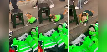 Perro vestido de Policía sorprende al ‘vender’ ropa para mascotas en el centro de Lima: “Mi primera chamba” Perro vestido de Policía sorprende al ‘vender’ ropa para mascotas en el centro de Lima: “Mi primera chamba”