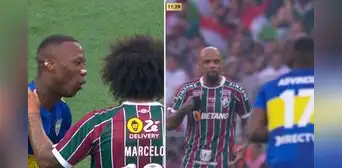 Advíncula tuvo tensa discusión con Marcelo y Felipe Melo tras dura falta en el Boca vs. Fluminense Advíncula tuvo tensa discusión con Marcelo y Felipe Melo tras dura falta en el Boca vs. Fluminense