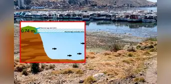 Nivel del lago Titicaca desciende 10 centímetros al mes por el fenómeno El Niño Nivel del lago Titicaca desciende 10 centímetros al mes por el fenómeno El Niño
