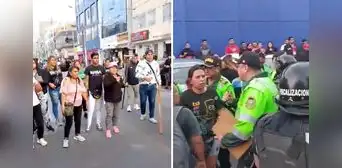Comerciantes informales se enfrentan a serenos en intento de reubicación en Independencia Comerciantes informales se enfrentan a serenos en intento de reubicación en Independencia