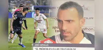 José Carvallo fulminó a Alianza Lima tras la primera final: “Allá tratarán de dar 4 pases seguidos” José Carvallo fulminó a Alianza Lima tras la primera final: “Allá tratarán de dar 4 pases seguidos”