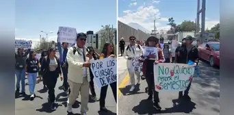 ¡Quieren estudiar! Alumnos de la UNSA marchan para exigir cese de huelga de docentes ¡Quieren estudiar! Alumnos de la UNSA marchan para exigir cese de huelga de docentes