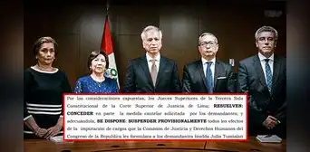 Sala Constitucional otorga medida cautelar y ordena suspender proceso contra la JNJ Sala Constitucional otorga medida cautelar y ordena suspender proceso contra la JNJ
