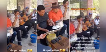 Amigos usan ollas como batería para tocar 'Cariñito' y resultado es viral: "'Crack' el de la bolsita" Amigos usan ollas como batería para tocar 'Cariñito' y resultado es viral: "'Crack' el de la bolsita"