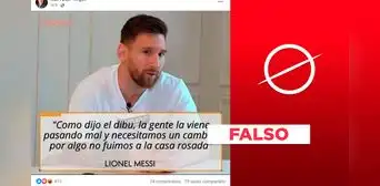 Es falsa la gráfica de Messi diciendo que "la gente la viene pasando mal y necesitamos un cambio" Es falsa la gráfica de Messi diciendo que "la gente la viene pasando mal y necesitamos un cambio"