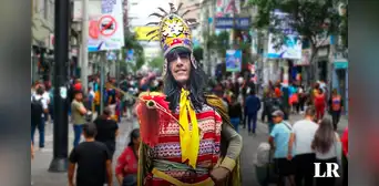 Conoce al 'Inca de Gamarra': ciudadano extranjero de más de 2 metros sorprende con personificación Conoce al 'Inca de Gamarra': ciudadano extranjero de más de 2 metros sorprende con personificación