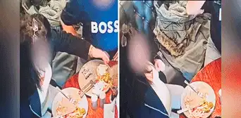Ponen pelo a su comida para no pagar, pero son descubiertos por cámara de seguridad: “Viejo truco”