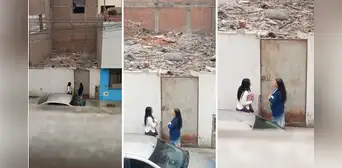 Evangélicas esperan afuera de una casa, pero vecino se da cuenta de un curioso detalle: "Tenían fe"