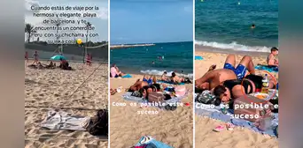 Peruano encuentra a pareja disfrutando de una Inca Kola en playa de Barcelona: “El sabor nacional”