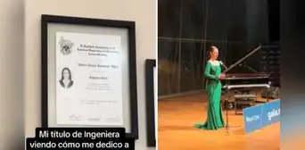 Mujer que se graduó como ingeniera civil sorprende con su segunda profesión: “Ganó la felicidad”