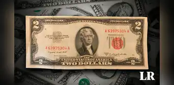 Así es el billete de 2 dólares estadounidenses, de sello rojo, que puede valer hasta US$4.500