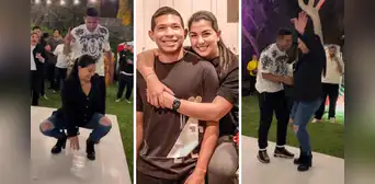 Ana Siucho sorprende a 'Orejas' Flores con baile en fiesta de la 'U': así fue la reacción del futbolista