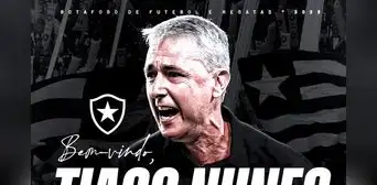 Tiago Nunes es anunciado como nuevo DT de Botafogo tras dejar Sporting Cristal Tiago Nunes es anunciado como nuevo DT de Botafogo tras dejar Sporting Cristal