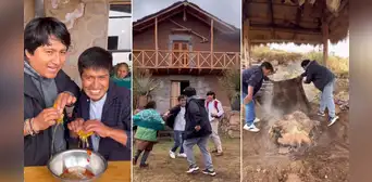 Waldir Maqque y Sibenitoo se juntaron para preparar una deliciosa Pachamanca