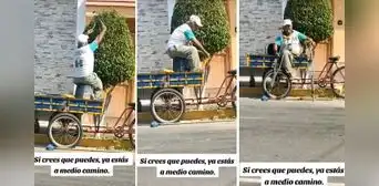 Adulto mayor con discapacidad trabaja como jardinero en Chimbote y genera diversas reacciones