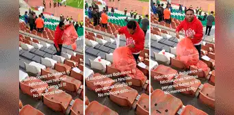 Hincha recoge basura que dejaron en estadio de Bolivia tras partido por Eliminatorias 2026: “Peruano de oro” Hincha recoge basura que dejaron en estadio de Bolivia tras partido por Eliminatorias 2026: “Peruano de oro”
