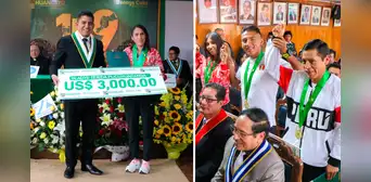 Alcalde de Huancayo entregó 25.000 dólares a atletas medallistas, pero dinero no vino del Estado