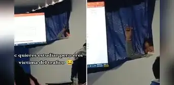 Estudiante de Huancayo se subió a ventana tras llegar tarde a clases: “El verdadero 'el que quiere puede'” Estudiante de Huancayo se subió a ventana tras llegar tarde a clases: “El verdadero 'el que quiere puede'”