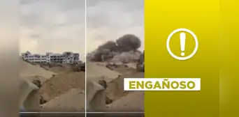 Video de un edificio explotando no muestra a las Fuerzas de Israel derribando el Parlamento de Gaza