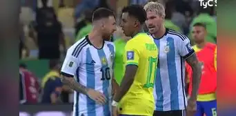 Lionel Messi encaró furioso a Rodrygo y casi se van a las manos previo al Argentina vs. Brasil Lionel Messi encaró furioso a Rodrygo y casi se van a las manos previo al Argentina vs. Brasil