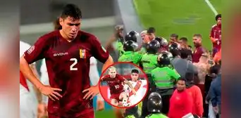 Así fue el altercado entre los jugadores de la Vinotinto y la PNP al finalizar partido Así fue el altercado entre los jugadores de la Vinotinto y la PNP al finalizar partido