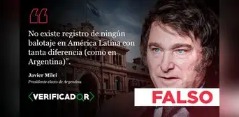 Javier Milei no ganó el balotaje con la mayor diferencia de votos en América Latina, como afirmó él mismo Javier Milei no ganó el balotaje con la mayor diferencia de votos en América Latina, como afirmó él mismo