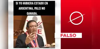 El presidente del JNE no anunció: "Si yo hubiera estado en Argentina, Milei no ganaba"