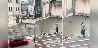 Peruano se resigna al espantar a paloma que camina sobre el piso que acaba de tarrajear: “Pobre señor” Peruano se resigna al espantar a paloma que camina sobre el piso que acaba de tarrajear: “Pobre señor”