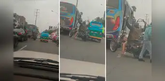 Manubrio de una moto sorprende a conductores en calle de Lima y afirman: “Qué fue mano” Manubrio de una moto sorprende a conductores en calle de Lima y afirman: “Qué fue mano”