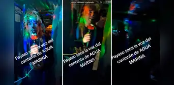 Payasito anima fiesta y emociona a invitados al imitar a cantante de Agua Marina