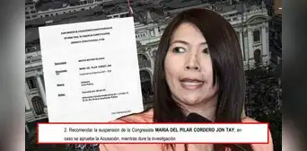 Congreso: postergan voto de informe para suspender a María Cordero en caso ‘mochasueldos’ Congreso: postergan voto de informe para suspender a María Cordero en caso ‘mochasueldos’