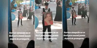 Joven hace llorar a miles al bailar en su fiesta de promoción con el cuadro de su madre fallecida Joven hace llorar a miles al bailar en su fiesta de promoción con el cuadro de su madre fallecida