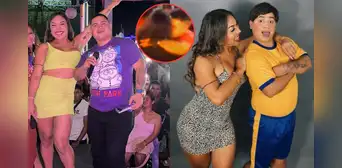 ¡Ampay! Topito, pareja de la cómica Dayanita, fue captado besando a una mujer en una discoteca
